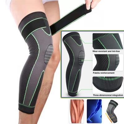 1pc Elastic Compression Knee Support Pressure Bandage Volleyball Long Knee Pads Cover Knee Brace Sleeve Pads Sports