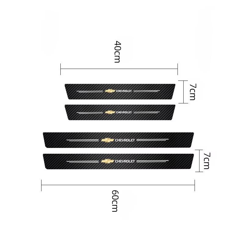 

Car Threshold Protection Sticker Trunk Carbon Fiber Decor For Chevrolet Equinox Suburban Cruze Malibu Traverse Blazer Colorado