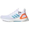 Кроссовки унисекс Primeblue UltraBoost 20 Sharp Blue White Cloud-White True-Orange EG0768