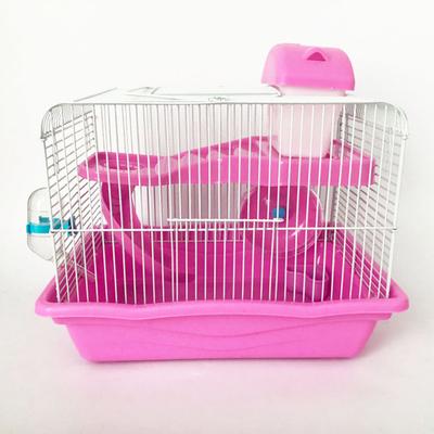 Large Double Layer Transparent Villa Shape Pet Cage for Syrian Hamster Feeding