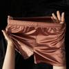 Men Men's Shorts Breathable Satin-like Luxury Panties Cool Ice Silk Boxers Comfortable Seamless High Elastic Solid 1PC