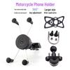Adjustable Motorcycle Phone Holder for 3.5-7 Inch Devices with Handlebar and Mirror Mount