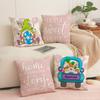 New Cute Rabbit Pillow Case Pink Combination Set Pillow Case Easter Atmosphere Arrangement Sofa Cushion