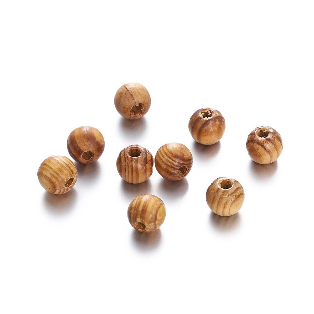 5-100Pcs 6-23mm Natural Wooden Beads Round Loose Spacer Maple Beads for DIY Necklace Bracelet Jewelry Making Accessories
