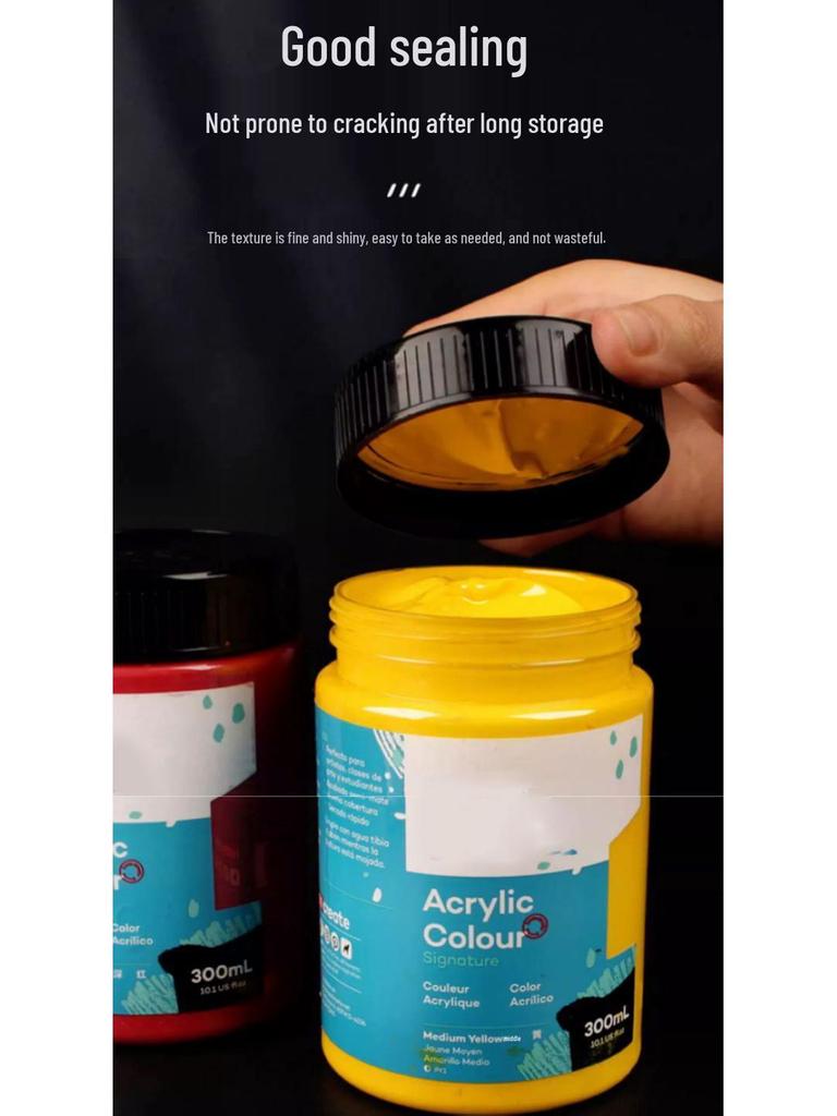 24-Color Acrylic Paint Set: Waterproof, 300ml Cans for Wall, Clothing & Shoes DIY Projects