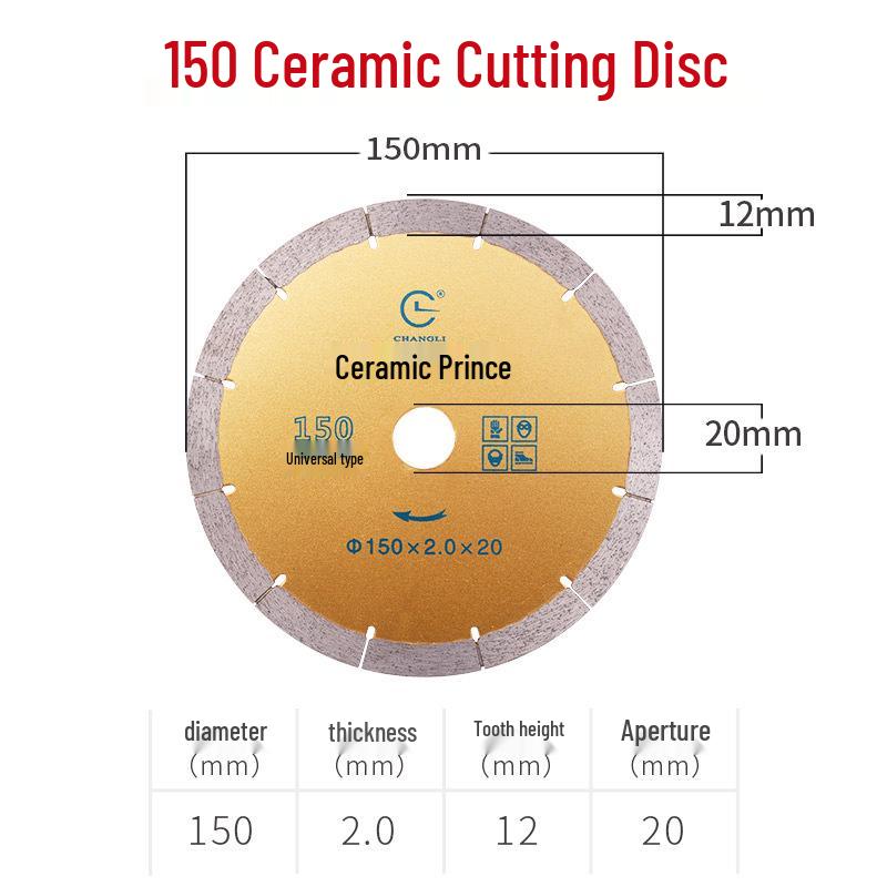 Ultra-thin 105mm Diamond Saw Blade for Ceramic, Marble & Vitrified Tiles - Fits Angle Grinders