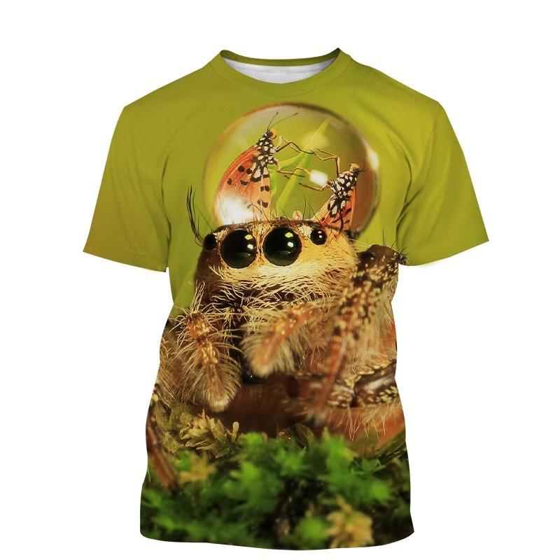 Fashion Insect Spider T Shirt For Men Animal Pattern Short-sleeved T-shirt Funny Casual Streetwear Summer Tops Cool Tee Shirt
