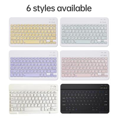 10inch Wireless BT Keyboard Threesystem Universal Colorful Rechargeable BT Keyboard Mobilephone