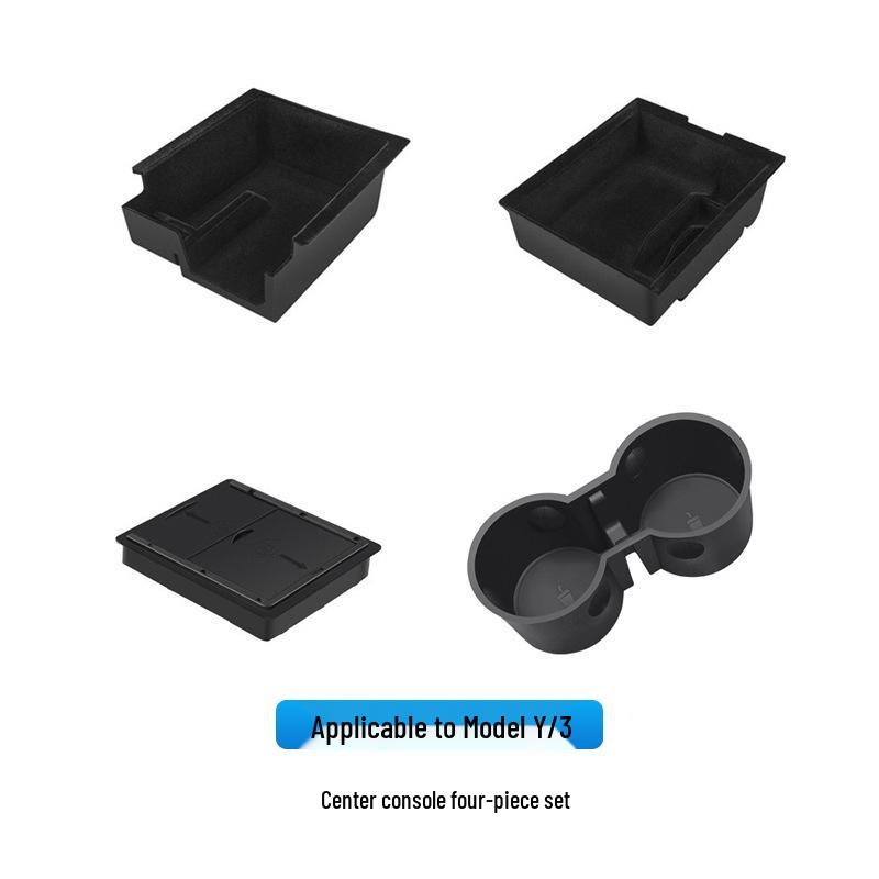 Under-Seat and Center Console Storage Box for Refreshed Tesla Model Y/3