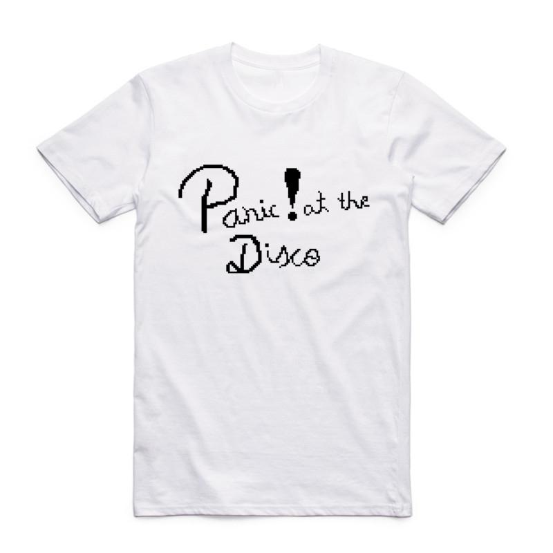2019 Men Print Music Band Panic At The Disco Fashion T Shirt O-Neck Short Sleeve Summer Casual Hipster Polyester T-shirt HCP984