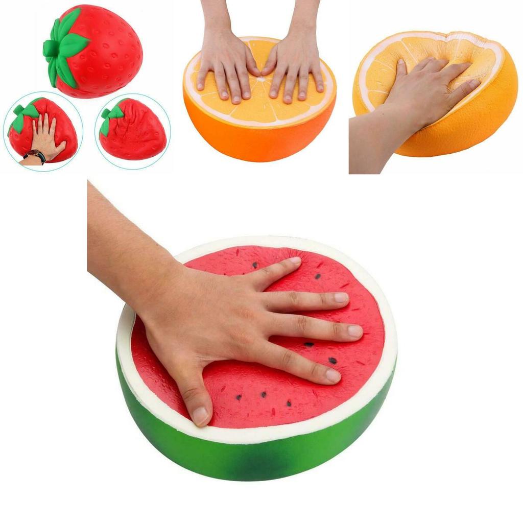 Jumbo Super Giant Soft Squishy Watermelon Orange Strawberry Peach Slow Rising Squeeze Toy