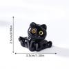 5Pcs/Bag Cute Little Black Cat Doll Car Ornaments Micro Landscape Ornaments Desktop Home Decoration Dollhouse Toy Accessory Gift