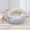 Cozy Winter Shell Pet Bed - Semi-Enclosed for Cats & Dogs