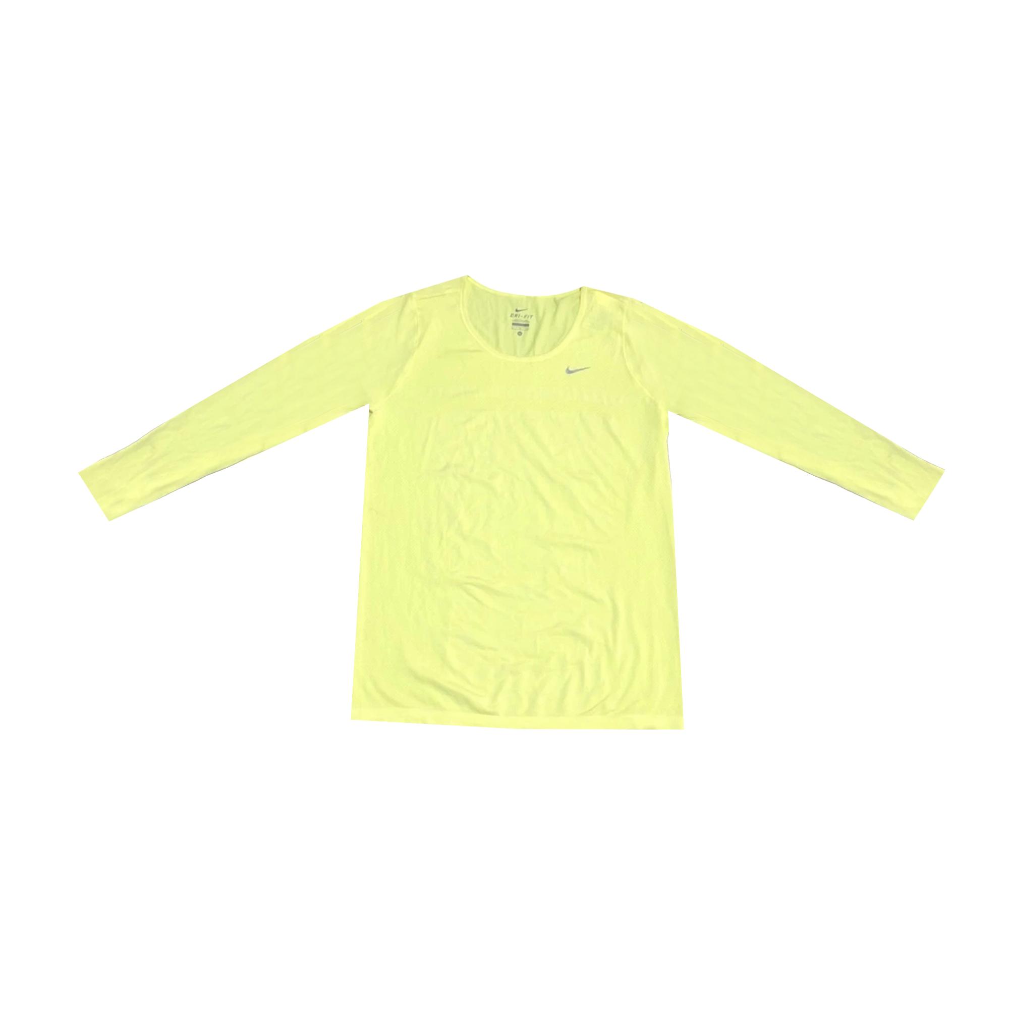 Nike Dri-Fit Running Knit Long Sleeve Quick-Dry T-Shirt Women tops 644684-702 XL