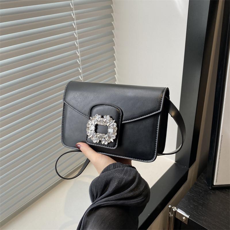 Chic French Designer Shoulder Bag For Women Trendy Mid-size Pu Leather Purse