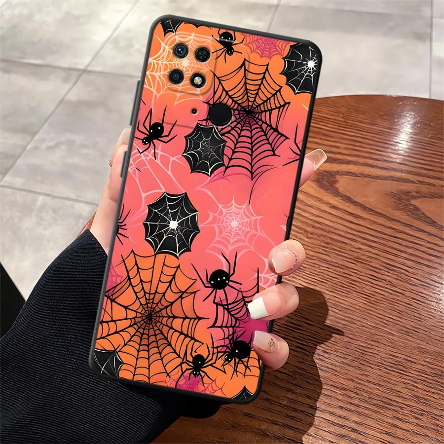 

Pumpkin Spider Black Soft Phone Cover Case for Xiaomi Redmi A3 A5 A1 A2 Plus 10 A4 K40 K80 Pro 12C 9 14C 13C Redmi A4
