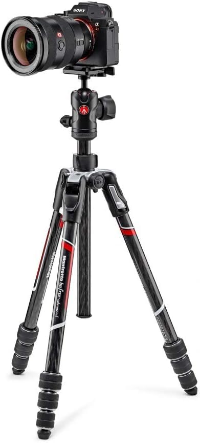 Manfrotto befree Advanced Carbon Fiber Twist Maximum Height Folded Height Weight Weight Capacity Ball Carrying and Smartphone Clamp Ideal for Travel