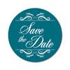 Darling Souvenir Round 1.6 Inches Swirl Border Pink Save The Date Stickers Wedding Envelope Seal-45