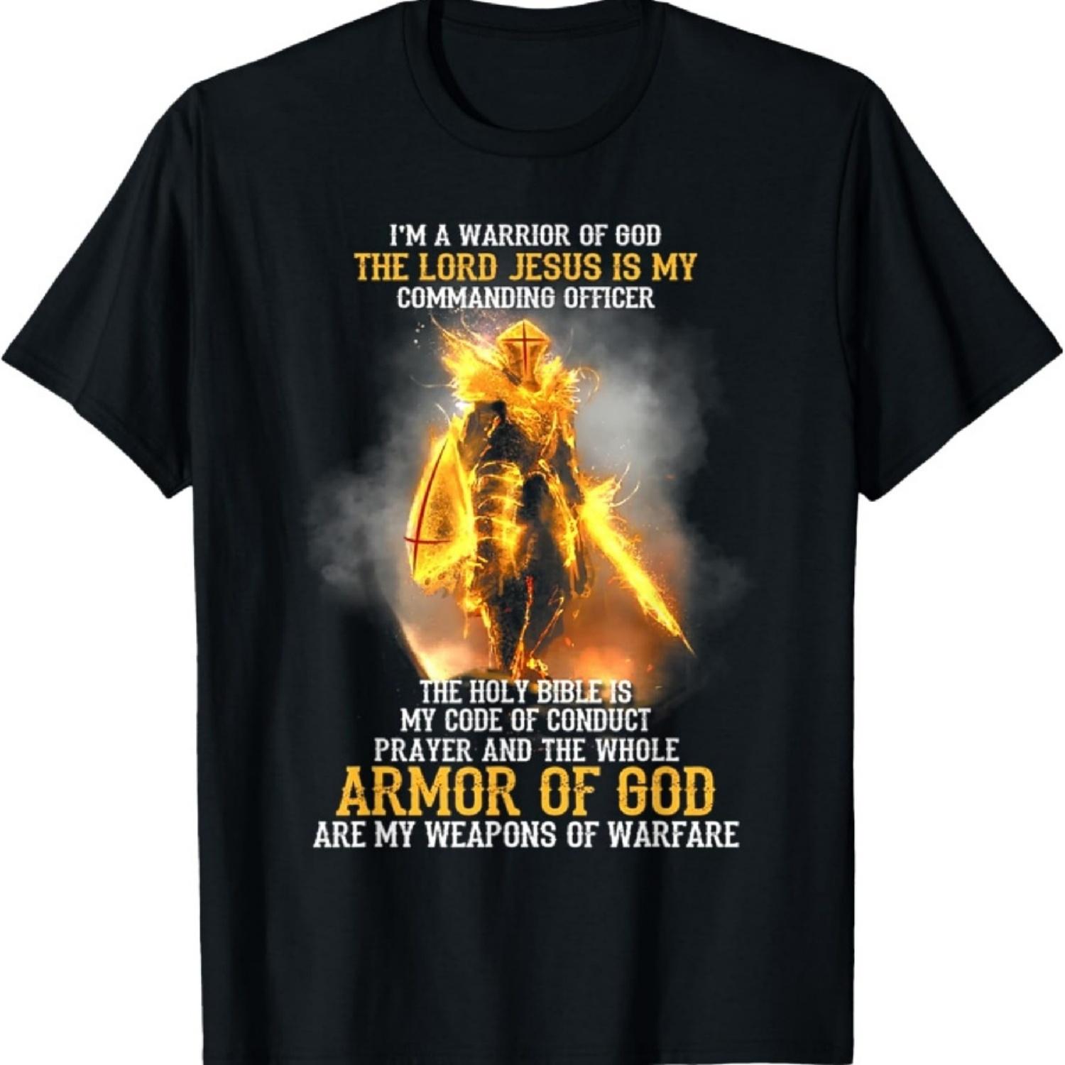 Я воин божий, Господь Иисус мой командир Футболка XXXXXL чёрный
