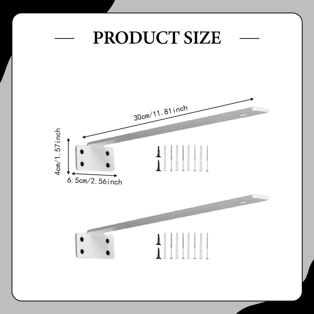 Staffe Decorative in Metallo per Mensole Supporto a Parete Robusto Invisibile Facile