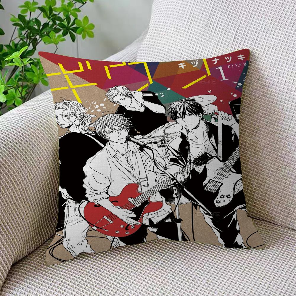 Anime Given Cushion Cover Inches Farmhouse Decor Home Throw Pillow Covers for Couch Decorations