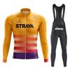 2026 Long-sleeved Cycling Suit Men's and Women's Overalls Road Bicycle Cycling Shirt Quick-drying and Breathable