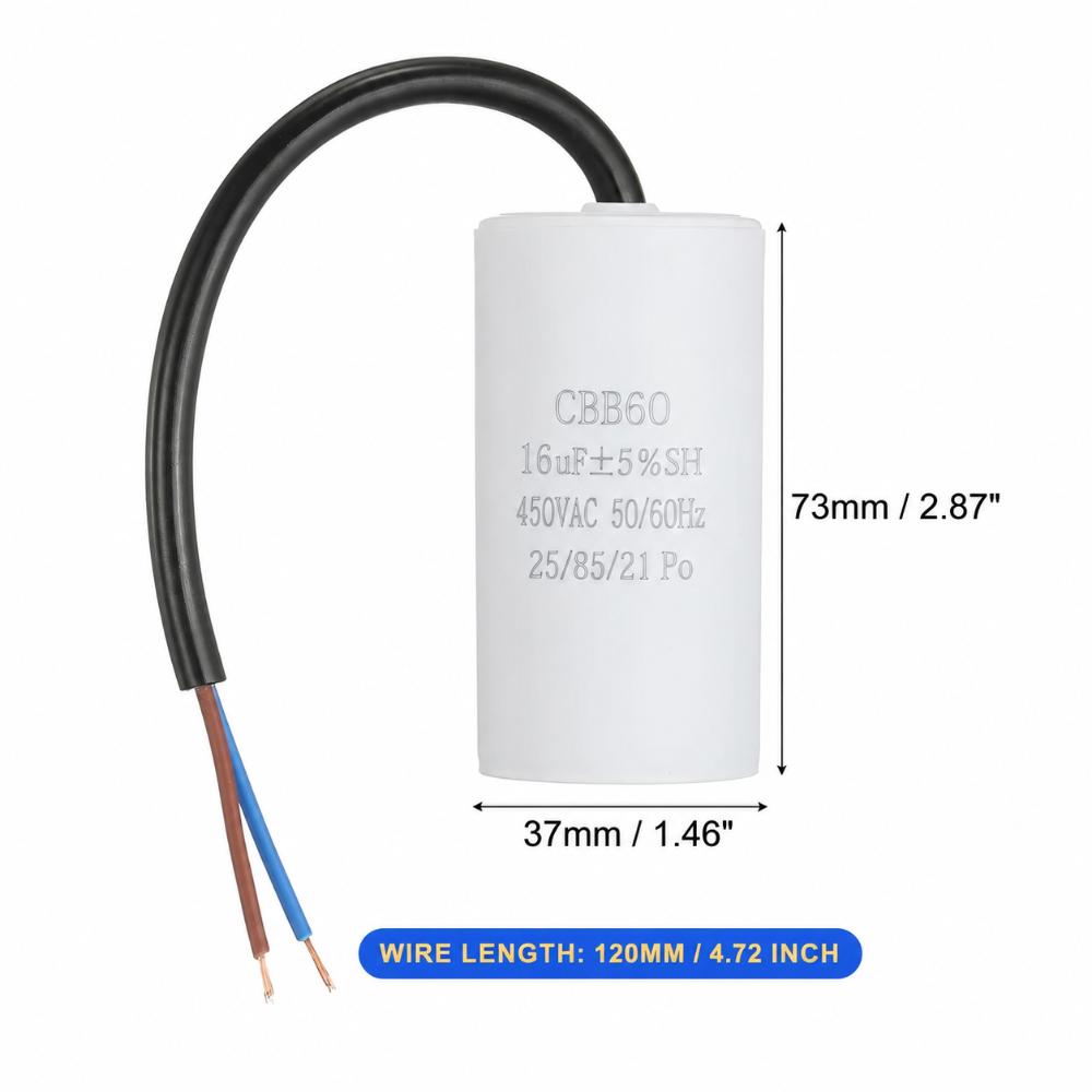 450V CBB60 Capacitor 50/60Hz Water Pump Capacitor Durable Start Capacitor