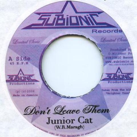 7inch Record JUNIOR CAT / PINCHERS - Don't Leave Them / Good Songs Subionic 2006 France Reggae, Ska & Dub