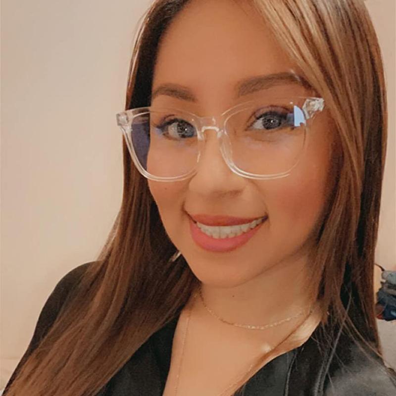 Transparentní rám brýlí na počítač Ženy Muži Čtvercové brýle s antimodrým světlem Brýle s blokováním Optické brýle Brýle