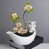 Handmade Mini Cartoon Ceramic Fleshy Plant Pot Planter Gift Ceramic Planter Container for Indoor Garden Desk Decoration