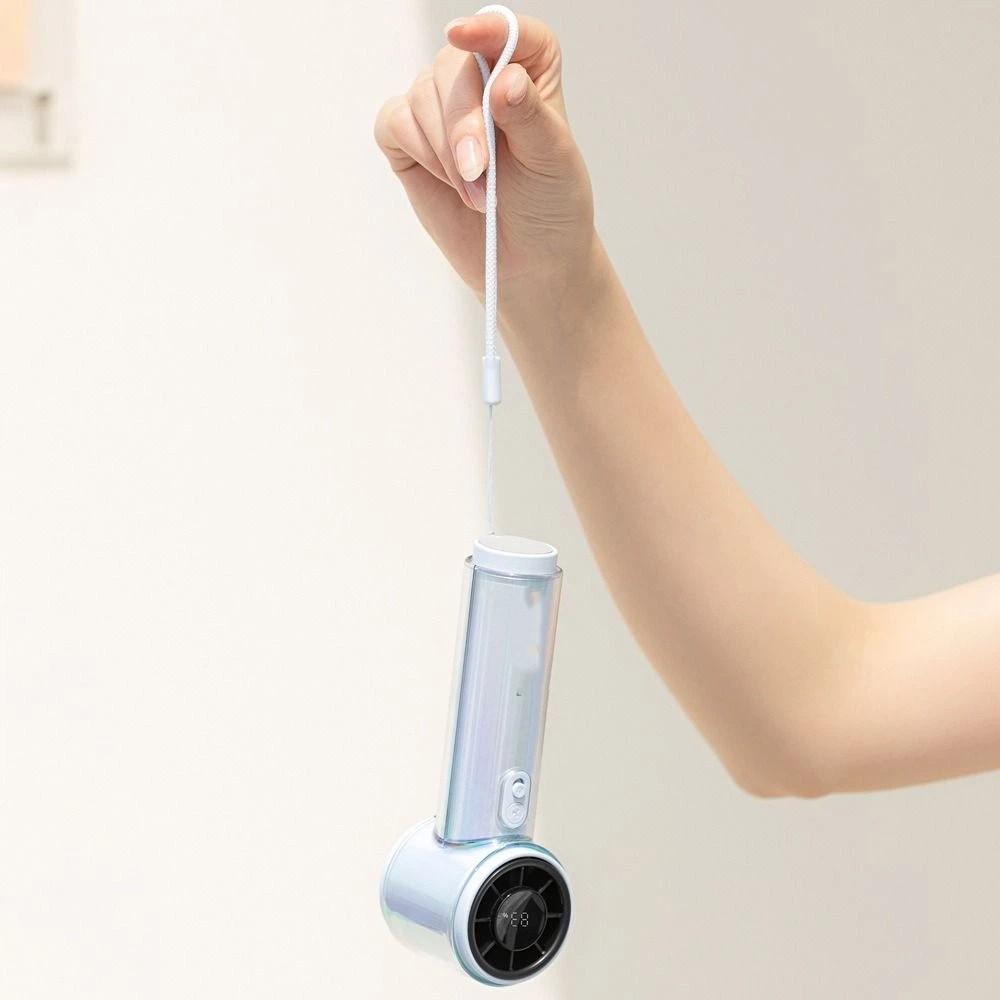 High-Speed Airflow Portable Handheld Fan Smart Digital Display USB Rechargeable Fan  Travel