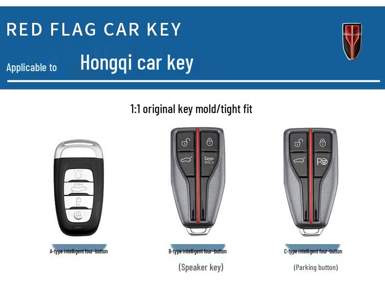 Hongqi HS5/HS7 H9/H5 Key Case with Chinese Style Buckle