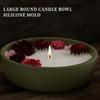 DIY Round Big Candle Jar Silicone Molds Cement Flower Pot Mold Concrete Wax Box Storage Bowl Candle Tray Mold Home Decor Crafts