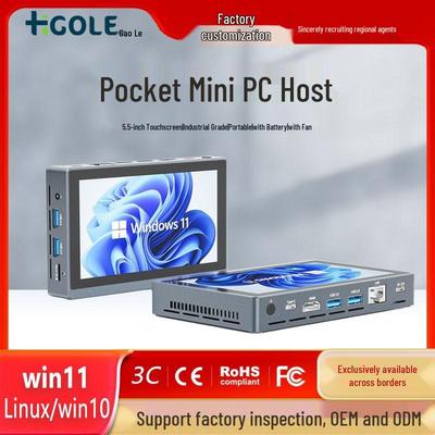 Привет Gaole 5.5" Мини-ПК: 16+512 ГБ Игровой и Офисный Портативный Планшет