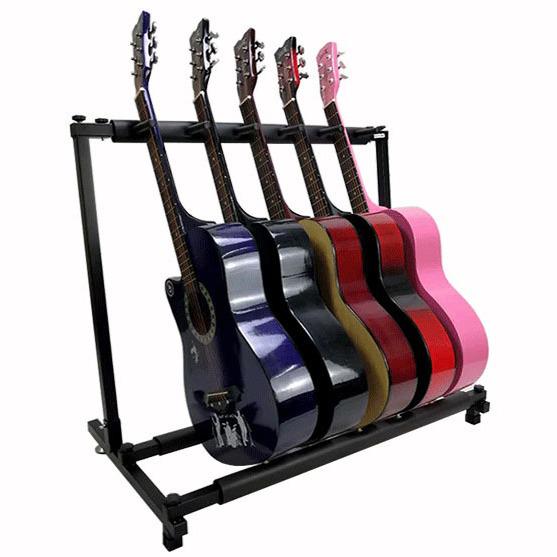 Gitarren-Displayständer für 57 Gitarren: Für 9 E-Gitarren- & 3 Pipa-Ständer