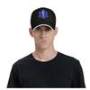 Black Baseball Cap with Medical Caduceus Design - Lightweight 100% Polyester, Adjustable Fit for Sports & Outdoor Activities