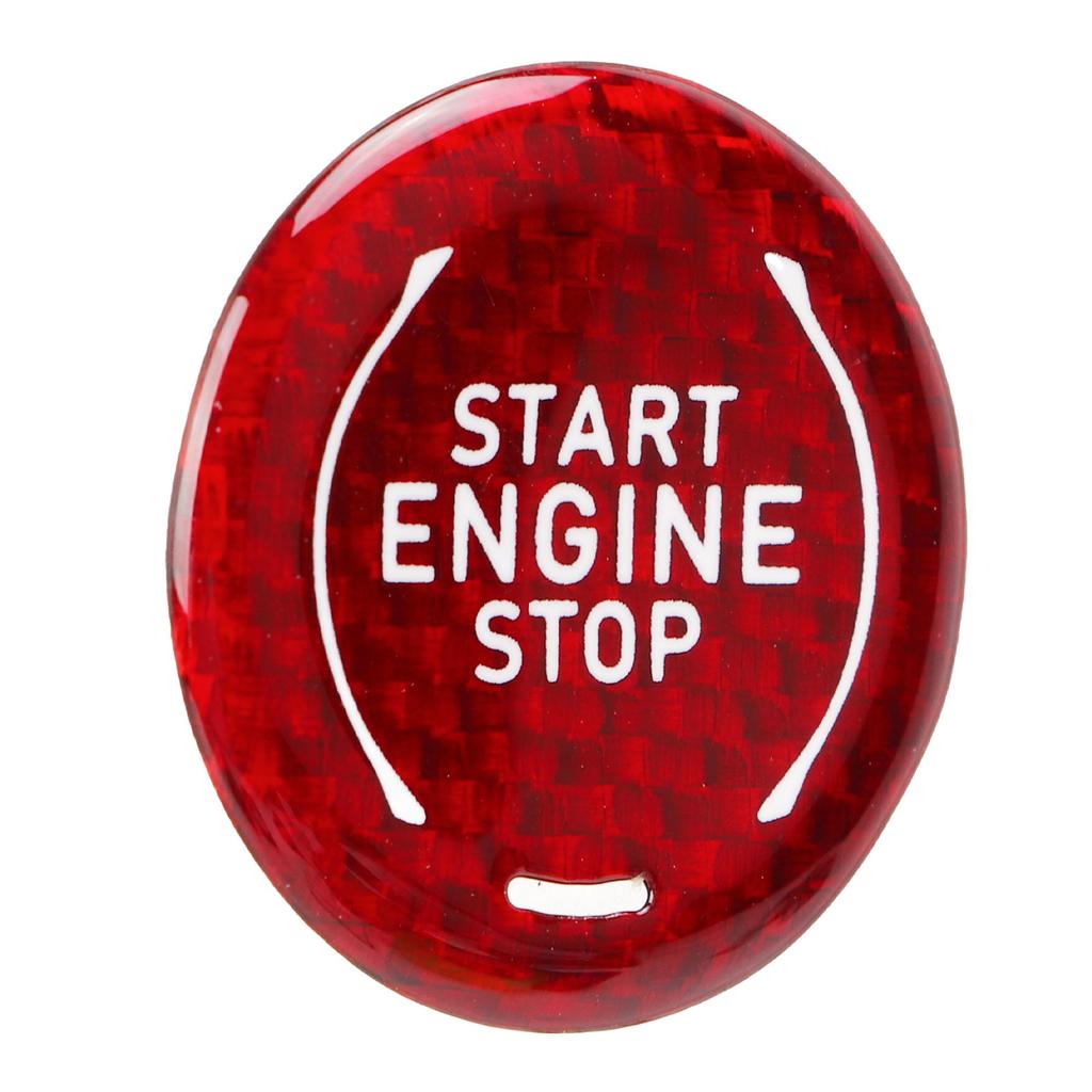 Bil Motor Start Stopp Knapp Kåpa Trim Kolfiber Ersättning för Corvette C8 2020 till Nuvarande