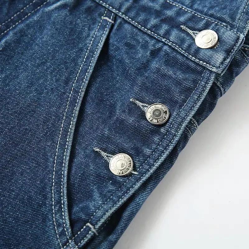 Plus Size Denim Overalls Men's Trend Korean Version of Loose Wide-leg Overalls One-piece Performance Suspenders
