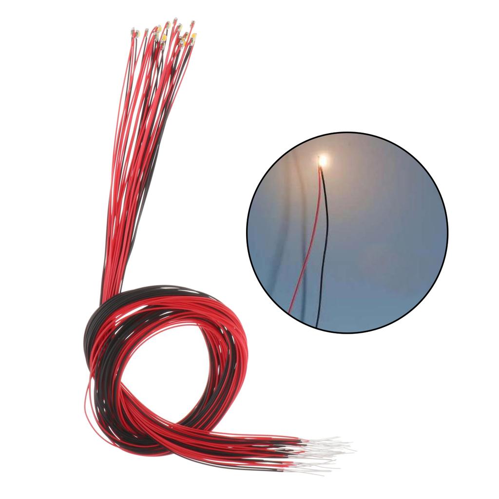 10/20 Stück 0805 Vorverdrahtete SMD LED Leuchtdiode Mikro-Litz Länge 11,8 Zoll Elektronische Komponente Modell Verdrahtete LED-Leuchten