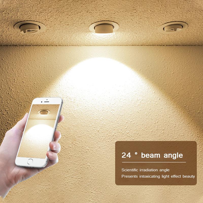 Recessed LED Downlights 7W 12W LED Ceiling Spot Lights Background 360° Spot Lamps for Indoor Home Kitchen Spotlights AC85~265V