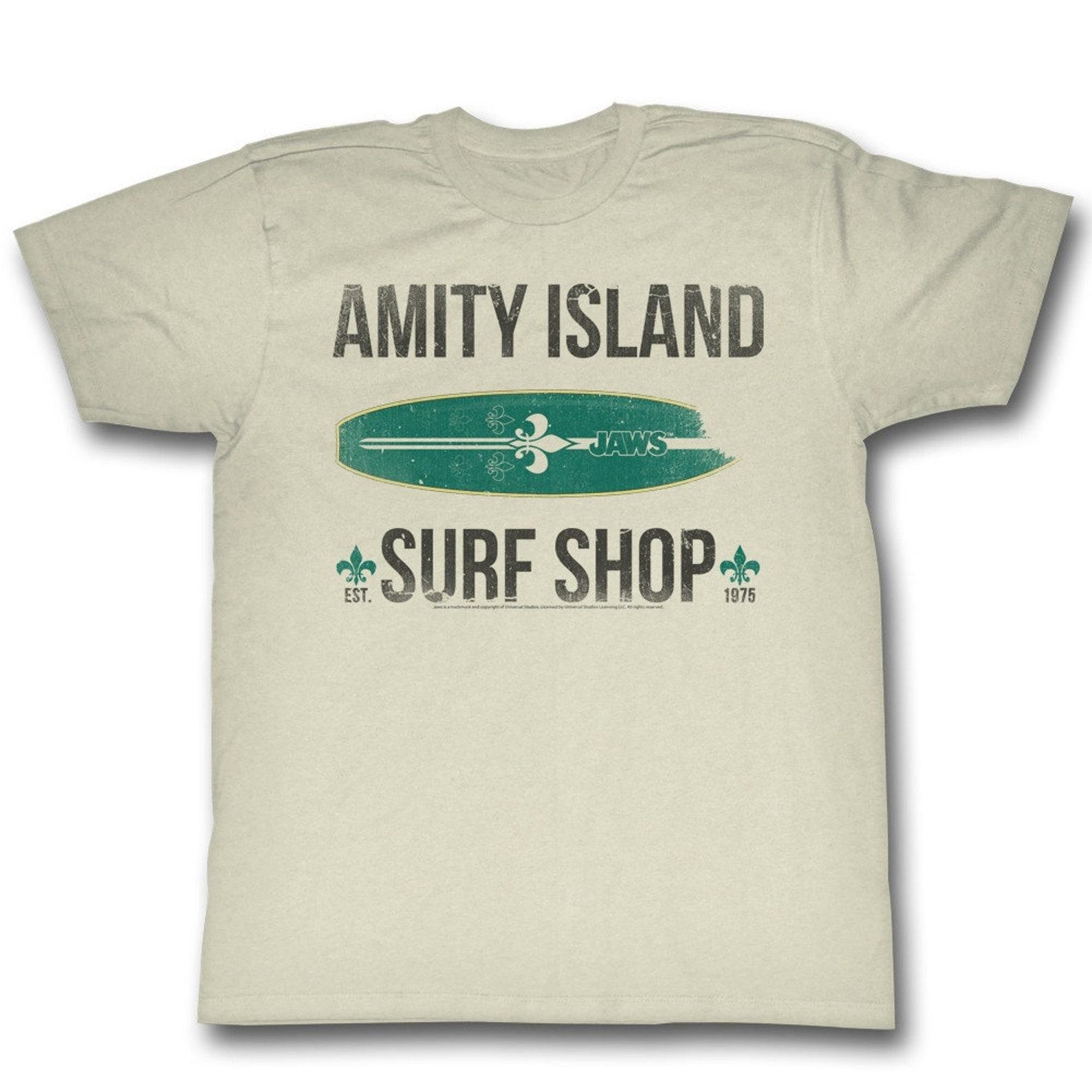 Jaws Surf Shop Natural Adult T-Shirt 4XL