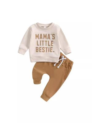 Letter Print Hoodie Set