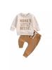 Letter Print Hoodie Set