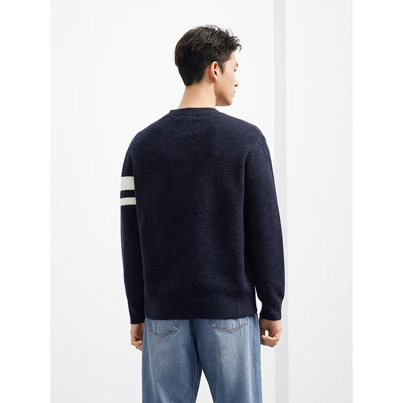 GXG Men's Casual Color Block Striped Knit Sweater