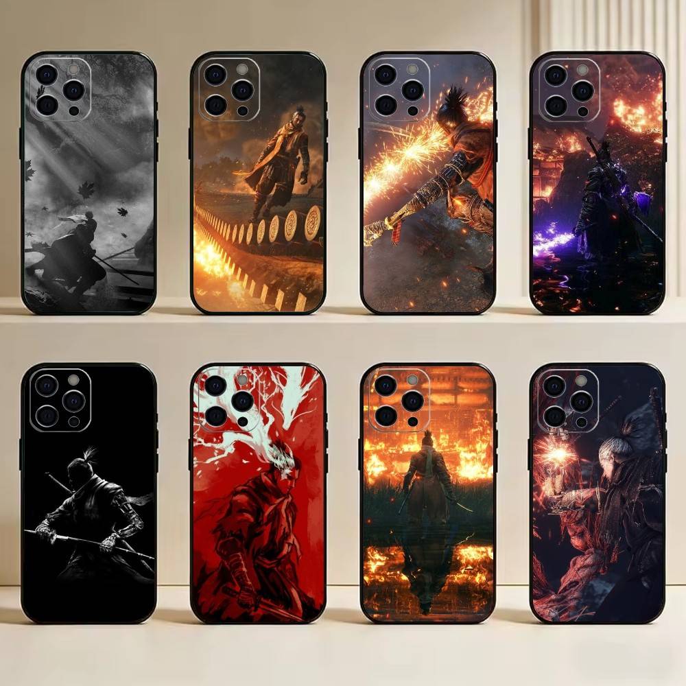 Sekiro Shadows Die Twice Phone Case For iPhone 17, 16,15,14,13,12,11 Plus,Pro Max, Others Soft Black Cover