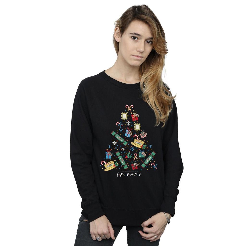 Friends Womens/Ladies Christmas Tree Sweatshirt