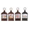 Christmas Lantern Man Snowman Deer Jesus Pattern Glowing Lamp Ornament Portable
