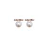S925 Silver Needle Pearl & Diamond Inlaid Stud Earrings - Elegant, Light Luxury Style