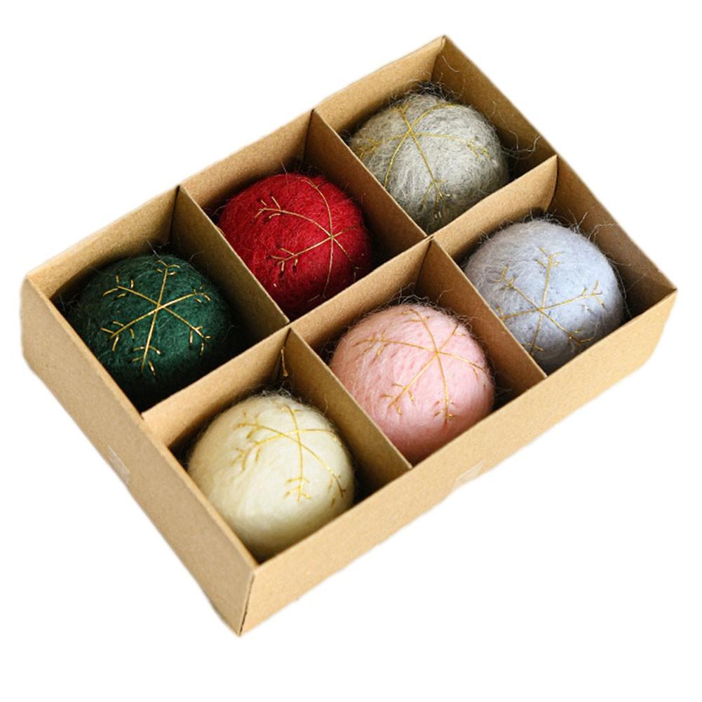 

Holiday Party Decorations Wool Felt Christmas Balls Xmas Tree Ornaments C