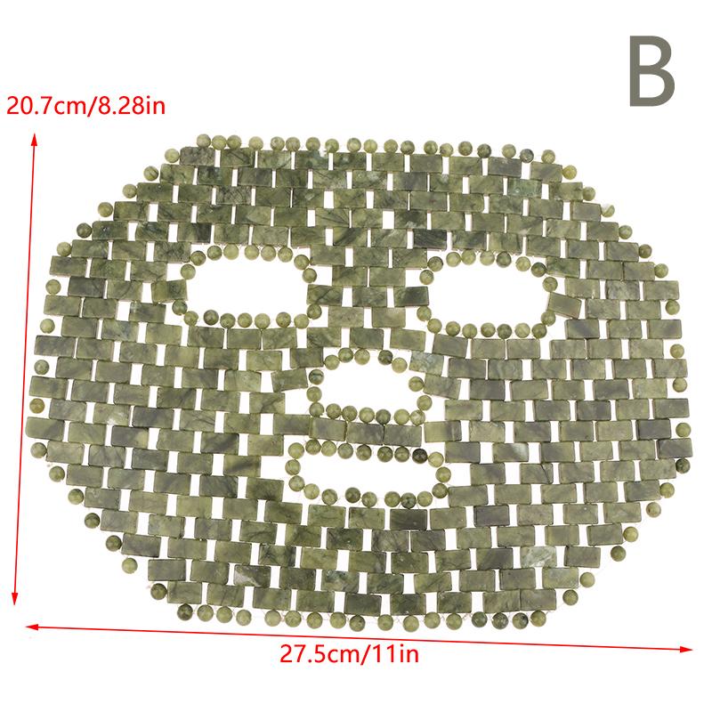 

Натуральная нефритовая маска для лица и глаз, массажный инструмент для терапии горячими/холодными камнями, домашний салон красоты, спа-салон, уход за кожей, косметический массажер